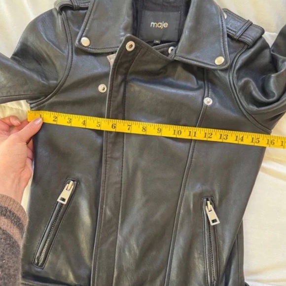 Maje Leather Jacket - Picture 7 of 9